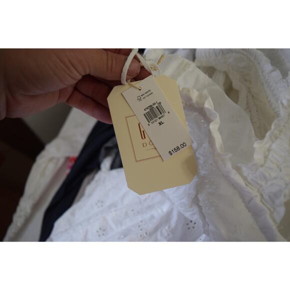 Gap Doen Dress Womens XL White Eyelet Sundress Maxi Long Cotton Summer NWT - Picture 6 of 7